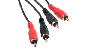 Audio Cable, Loudspeaker, 2x RCA Plug - 2x RCA Plug, 2m